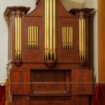 Circa 2006 photo of the Alvinza Andrews pipe organ.