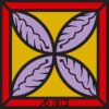 Enamel Pin - Purple and Gold Flower from Stained Glass Window - Image 2