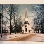 One of the last photos of the church with the full Spire