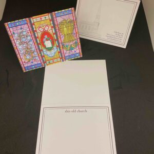 Note Cards with Envelopes - Stained Glass Triptych - Set of 10